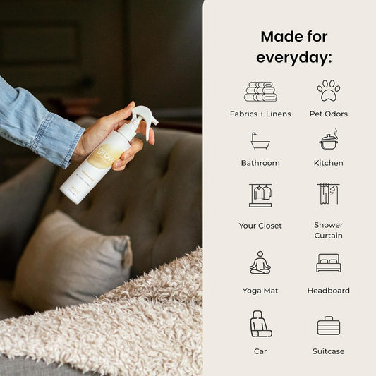 Grow Fragrance 100% Plant-Based Air Freshener Spray | Freshen Fabric & Rooms | Golden Grove, Woodland Sage, Blondewood Scents | Made with Natural Essential Oils - Variety 3 Pack, 5 oz each