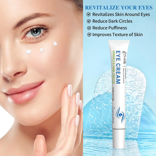 3 Pack Anti-Wrinkle Eye Cream with Caffeine & Peptides - Reduces Dark Circles & Puffiness, Improves Skin Texture (Each 0.529oz | 15g)