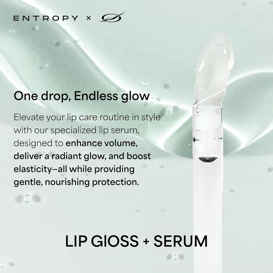 ENTROPY Makeup Charm Ultra Glossy Lip Serum, Nourish Lip Care with Amino Acid Complex, Hydrating, Cooling Care, Non-Sticky, High Shine Finish, Crystal Clear