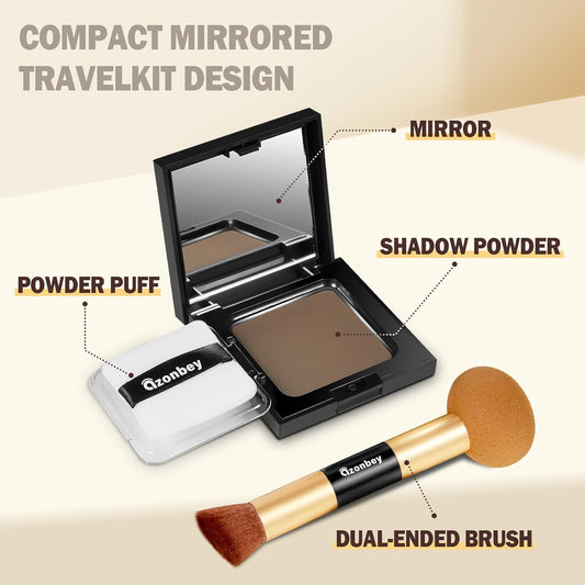 New Root Touch Up Hair Color,Hair Fibers for Thinning Hair,Cruelty Free Hairline Powder - Instantly Cover Touch Up, Hair Color Root Touch Up Powder, Hair Thickener for Women & Men (Med Brown)