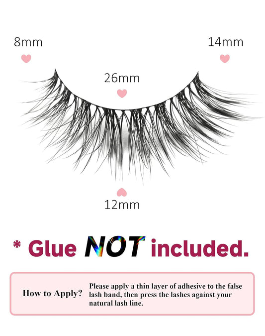 Wispy Lashes Natural Lashes Fake Lashes Natural Look False Eyelashes Natural Eyelashes Wispy Fake Eyelashes Cat Eye Lashes UP12