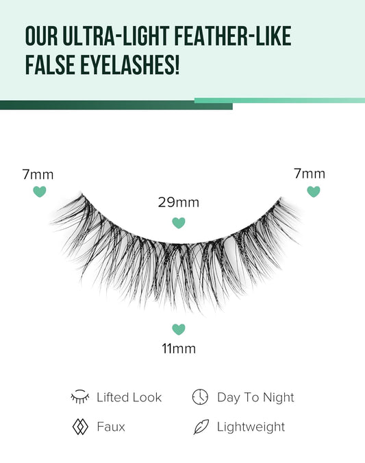 Lashes Wispy False Eyelashes Natural Mink Lashes Small Strip Lashes Wispies Eyelashes Short Eyelashes Natural Look Eye Lashes Pack 7 Pairs