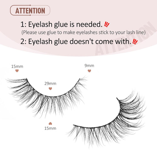 Onlyall Lashes Mink False Eyelashes Natural Wispy Lashes Soft Faux Mink Lashes Fluffy False Lashes DK77