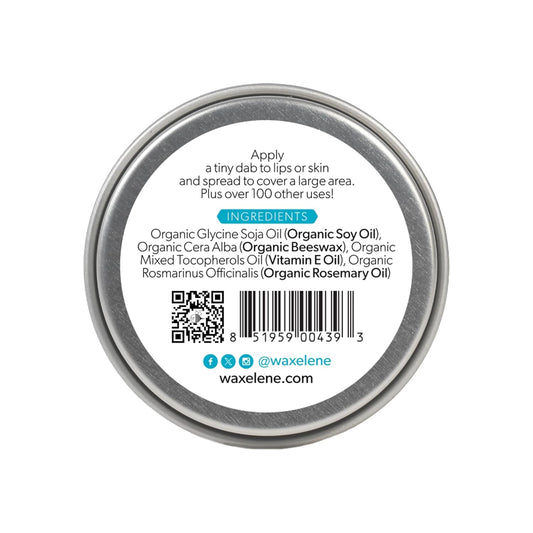 Waxelene Original Aerated Lip Balm Tin, Best Lip Balm Ever Organic Calming Multipurpose Ointment Baby Eczema Dry Sensitive Skin Body Face Moisturizer