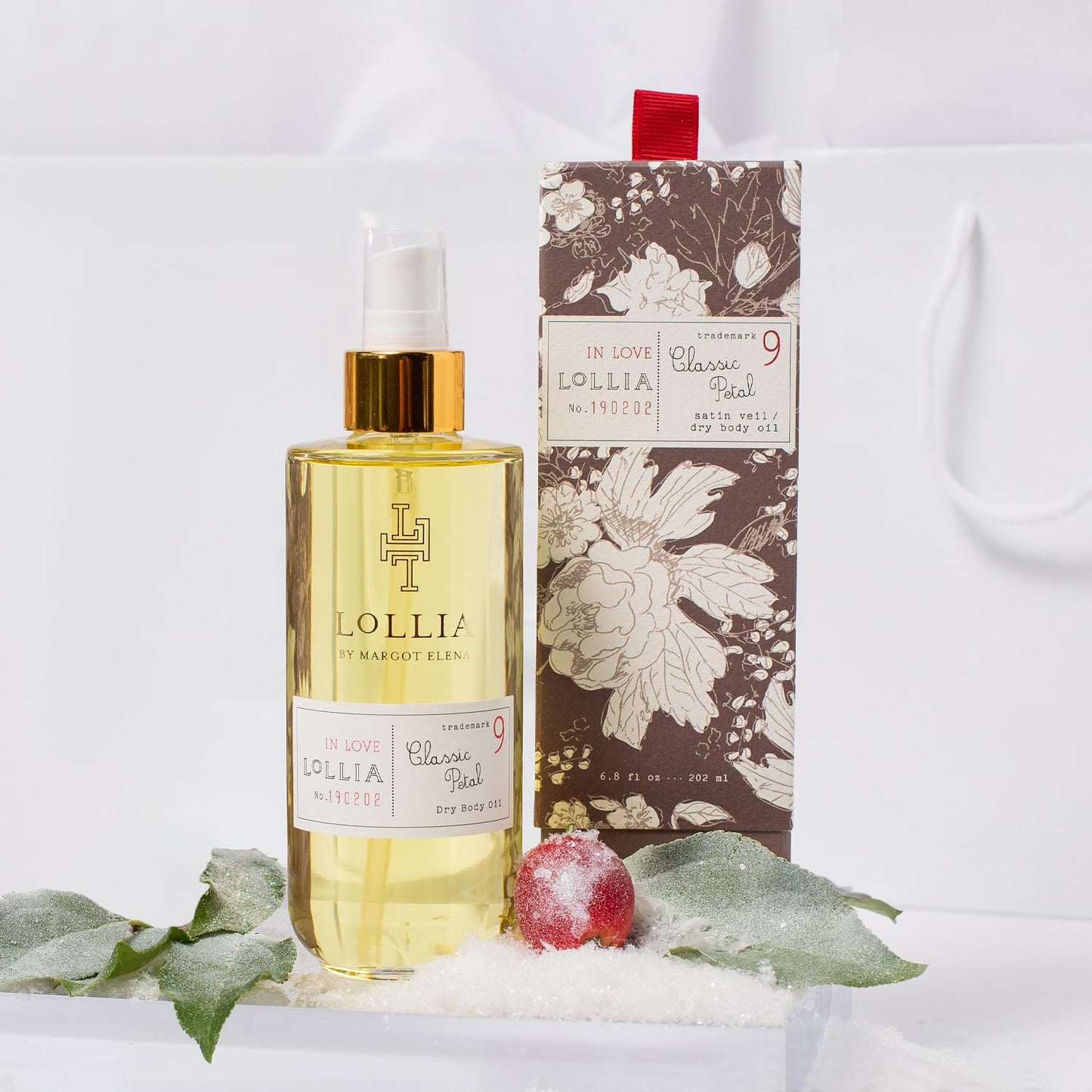 LOLLIA In Love Dry Body Oil, 6.8 Fl. Oz. – Classic Petal – Women’s, Scented, Moisturizing, Dry Body Oil for Women, For All Skin Types