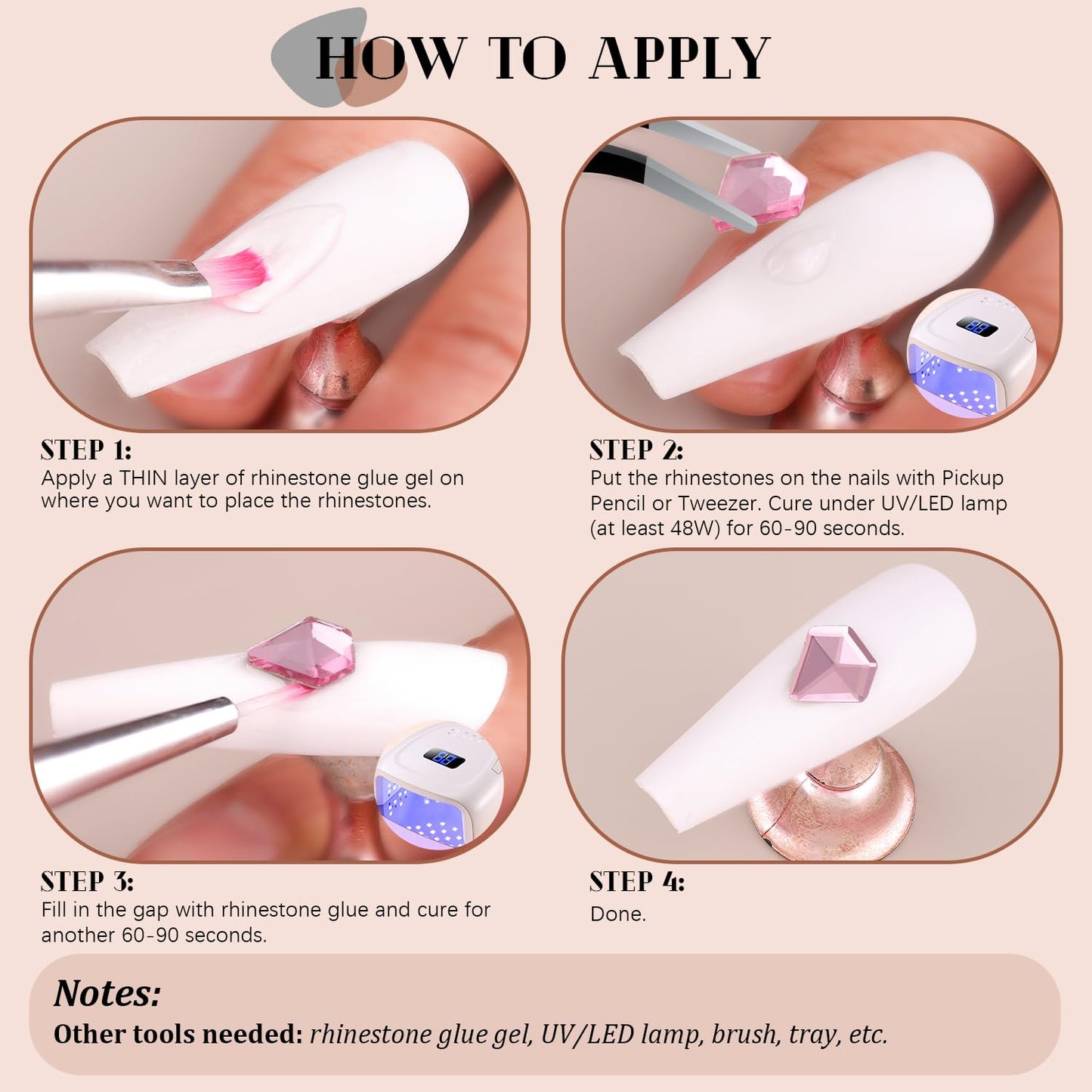 1680Pcs Pink Glass Nail Rhinestones 180Pcs Multi Shapes Flatback Nail Gems + 1500Pcs 1.5-4mm Round Crystal, Manicure Nail Charms Diamond Gemstones for Acrylic Nails Decoration