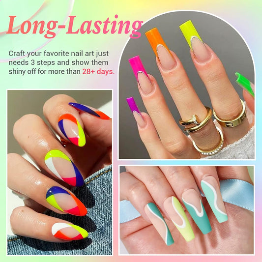 AZUREBEAUTY 31 Pcs Dip Powder Nail Kit Starter, 20 Colors Neon Glitter Purple Blue Yellow Dipping Powder Liquid Set with Top/Base Coat Activator for French Nail Art Manicure DIY Salon Gifts for Women