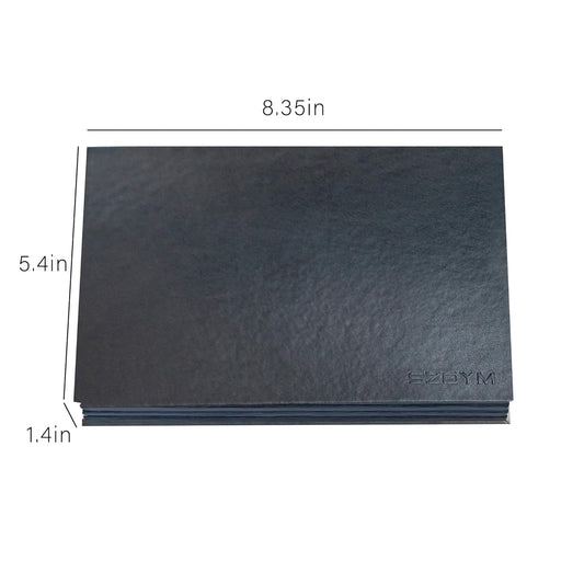 4 layers Empty magnetic Book Shaped palette (Black PU leather surface)with Depotting Spatula and 100 piece Metal Stickers