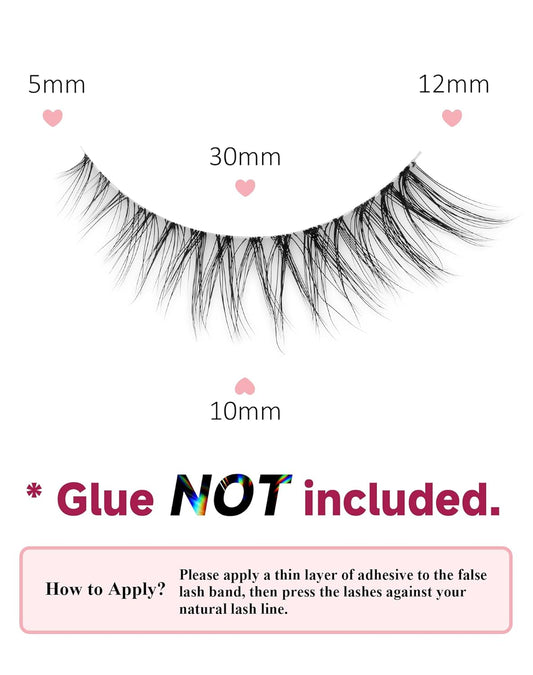 Lashes Natural Look False Lashes Wispy Lashes Fake Eye Lashes Strip Lashes Natural Eyelashes Wispy Natural Lashes UP24