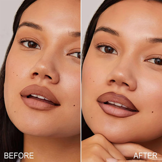 OETUIOW Lip Stain Peel Off, Lip Liner Moisturizing Long-Lasting & Waterproof, Transfer Proof & Plumping, Non-Stick Cup, Cocoa Color