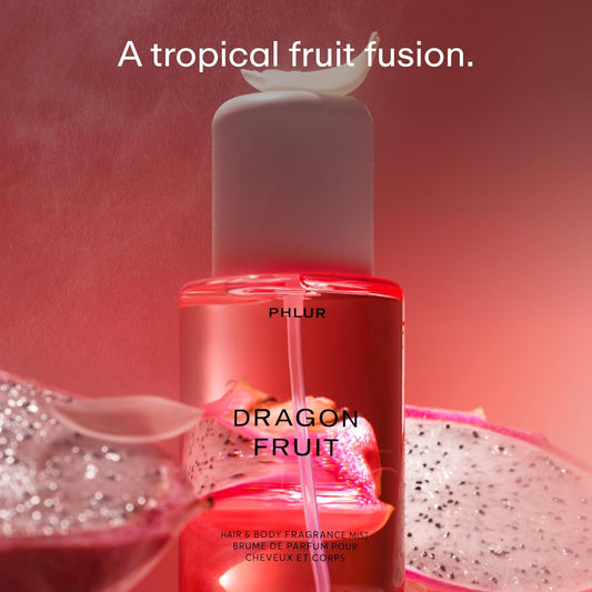PHLUR Dragon Fruit Body Mist - Hair & Body Fragrance Mist - Dragon Fruit, Peony, Sandalwood & Vanilla Body Spray (8 Fl Oz)