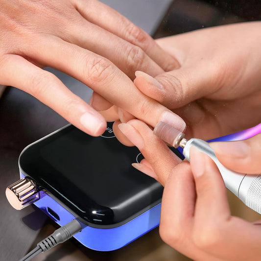 Professional Electric Nail Drill Machine,45000RPM Portable Rechargeable Efile Nail Drill Cordless,Electric Nail File Kit for Women (Gradient Blue)