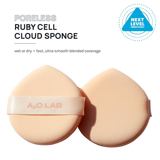 AOA Studio Silky Silicone Makeup Sponge Set, Reusable Cosmetic Applicators Extra Soft Rubycell Makeup Sponges (Peach)