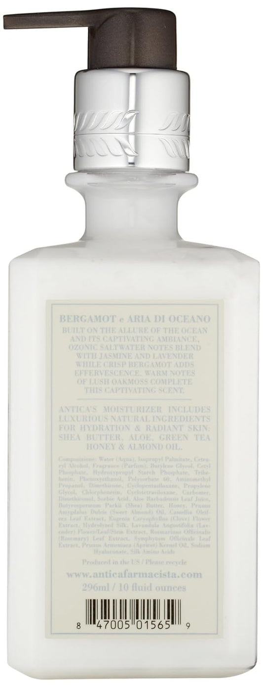 Antica Farmacista Body Moisturizer - Moisturizing Scented Lotion - Premium Body Moisturizer - Luxury Gift for Women & Men - Hand & Skin Hydration - Bergamot & Ocean Aria, 10 Fl Oz