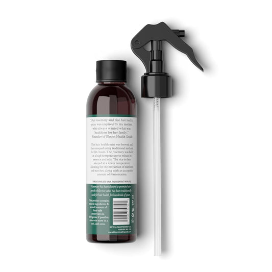 Rosemary & Fermented Rice Water Hair Growth Spray – Whole Plant Natural Ingredients for Strong, Healthy Hair (6 oz)
