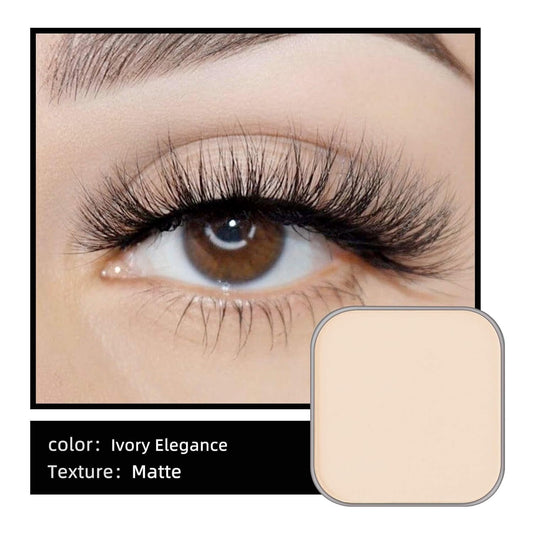 Single Matte Eyeshadow with Metal Pan, Long-lasting Natural Nude Color No-Makeup Look, Palette Refill, Base Eyeshadow Powder for Empty Magnetic Palette (Ivory Elegance)