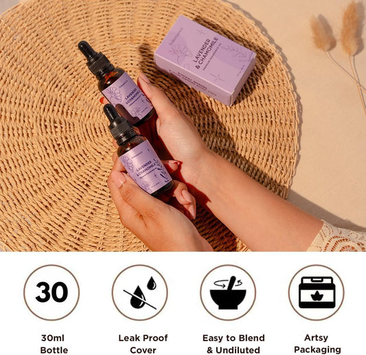Folkulture Premium Essential Oil Blends for Diffuser for Home | 1.01 Fl Oz Lavender Essential Oils for Aromatherapy | Chamomile Fragrance Oils for Soap & Candle Making Scents or Massage