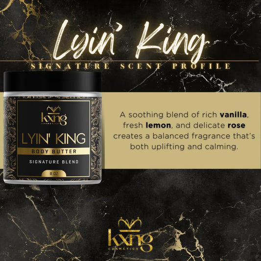 KXNG Cosmetics, Body Butter, Organic Skin Care for Men and Women, Body Moisturizer Lotions and Creams, Raw Shea Butter, Cocoa Butter, Mango, Coconut Oil, Hand, Foot, All Skin Types (Lyin' King XL)