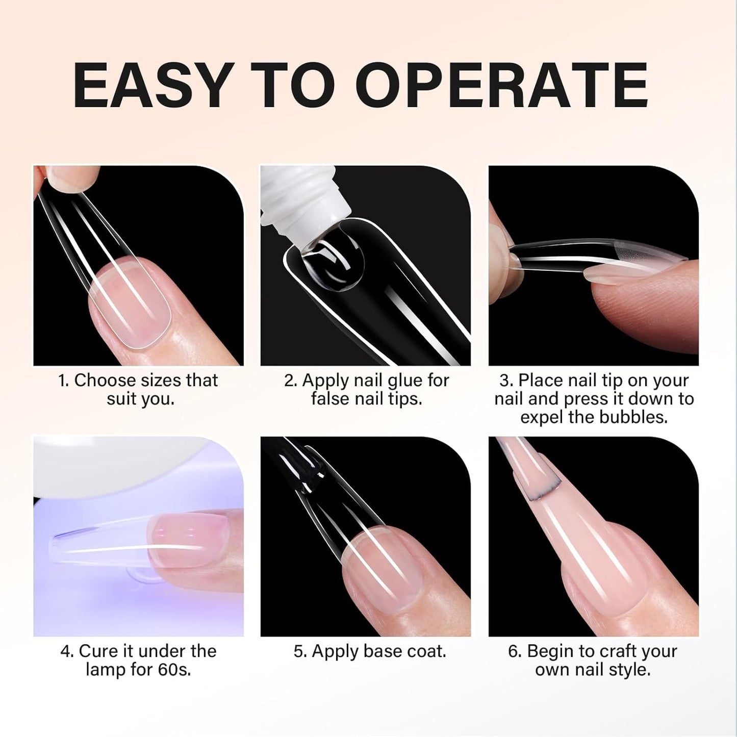 AILLSA Solid Gel Nail Glue for Nail Tips Super Strong Gel Glues Professional Fake Acrylic Soft Nails Glue U V Lamp Curing Needed - Long Lasting 15g / 0.5fl.oz