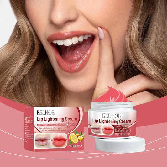 Lemon Lip Lightening Cream, Lip Balms & Moisturizers Lip Lightening for Dark Lips, Natural Lip Exfoliator with Shea Butter and Vitamin E, Lip Lightener for Dry, Chapped, Reduce Fine Lines Lip