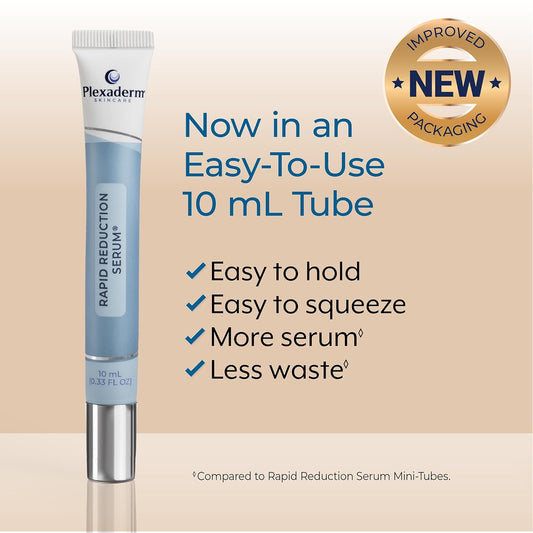 Plexaderm Rapid Reduction Eye Serum - Advanced Formula Anti Aging Visibly Reduces Under-Eye Bags, Wrinkles, Dark Circles, Fine Lines & Crow's Feet Instantly Instant Wrinkle Remover for Face