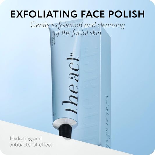 Organic Face Scrub - Exfoliating & Polishing Facial Scrub with Vitamin E & F, Almond & Jojoba Oils for Smooth, Radiant Skin - Gentle Exfoliation & Deep Moisturization for Women & Men 2 Fl Oz