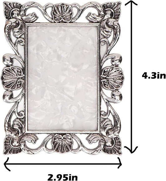 Nail Art Plate, 2 Pcs Nail Mixing Palette Polish Color Mixing Plate Nail Holder Nail Art Display Board, Nail Art Display Tools Photography Props(Sliver)