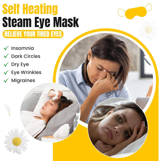 XPCARE 16 Pack Steam Eye Masks for Dry Eyes, Heated Eye Mask Warm Compress for Eyes,Disposable Heated Eye Mask for Dark Circles, Puffy Eyes, Relief Stress Eye Fatigue(Chamomile)