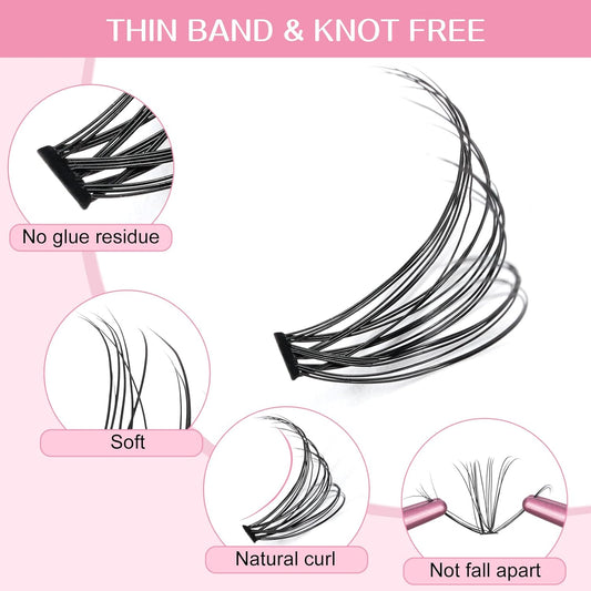 280 Pcs Individual Lashes 30D-C-0.07-10 Cluster Lashes C D Curl Wispy Lashes Bottom Lashes DIY Lashes At Home(30D-C-0.07-10)