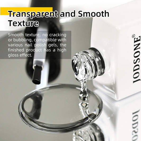 JODSONE 18ml Top Coat Gel Polish No Wipe High Gloss Shine Finish Long Lasting Gel Nail Polish Professional Manicure for Home DIY and Nail Salon