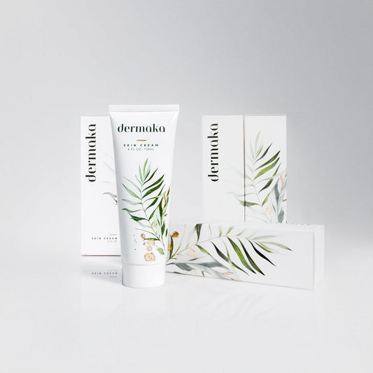 Dermaka All-Natural Skin Soothing Cream 4 Ounce – Moisturizing Lotion with Arnica, Green Tea, Chamomile & Vitamin E – Hydrating, Fast-Absorbing & Non-Greasy Formula for Healthy-Looking Skin