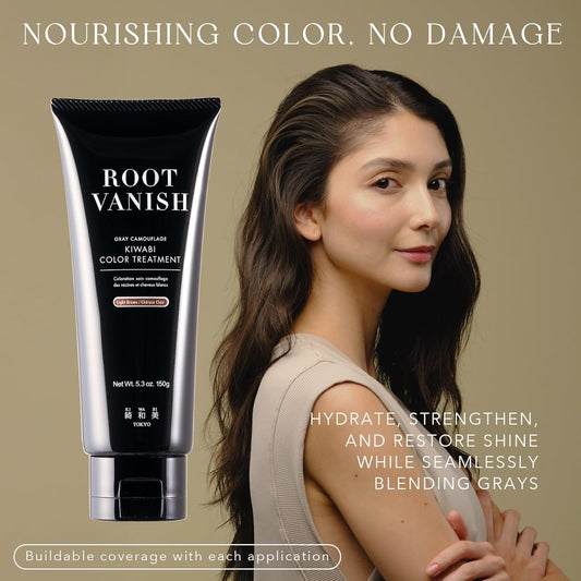 Color Treatment for Gray Coverage – Subtle, Gradual Semi-Permanent Hair Color – Hydrating, Sulfate-Free, Ammonia-Free, Vegan Color Depositing with 31 Botanical Extracts (Dark Brown)