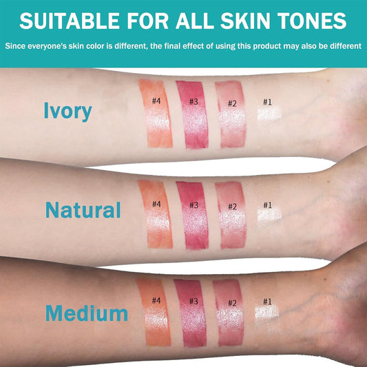 Lip Tint Hydrating, Moisturizing Lip Oil Balm, Long Lasting Waterproof Lip Gloss Non-Stick Cup Lipstick Set, Natural Ingredients Strong Moisturizing Lipstick (Dusty Rose)