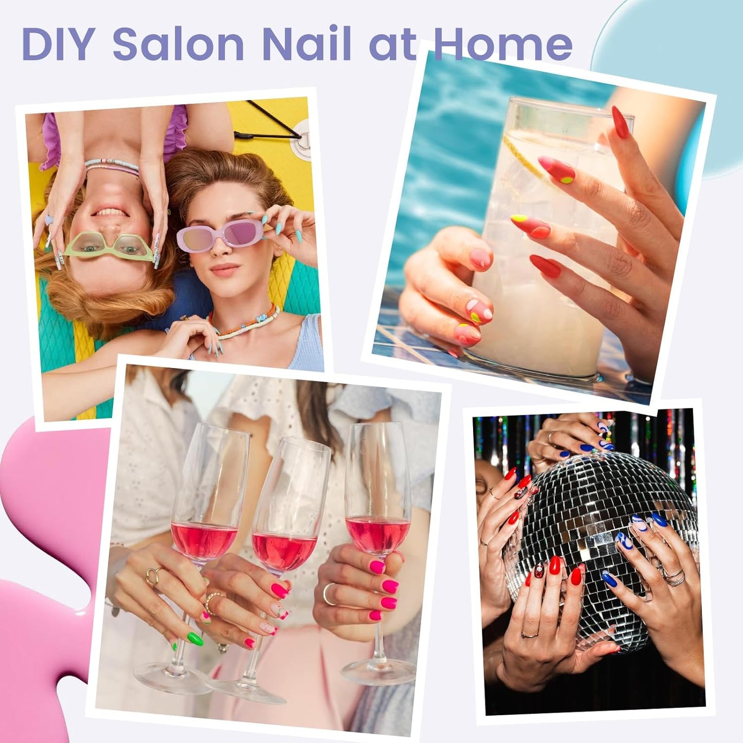 Medium Almond Nail Tips: 240PCS Soft Gel Clear Almond Pre-Shaped Nails Tips, 12 Sizes Full Cover Fake Press on Nails for Acrylic Nail Tip Home DIY Salon Nails