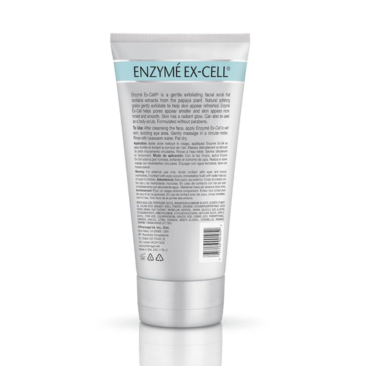 Pharmagel Enzyme Ex‑Cell™ | Gentle Papaya + Walnut Shell Facial Scrub – 6 oz | For Sensitive Skin & All Skin Types