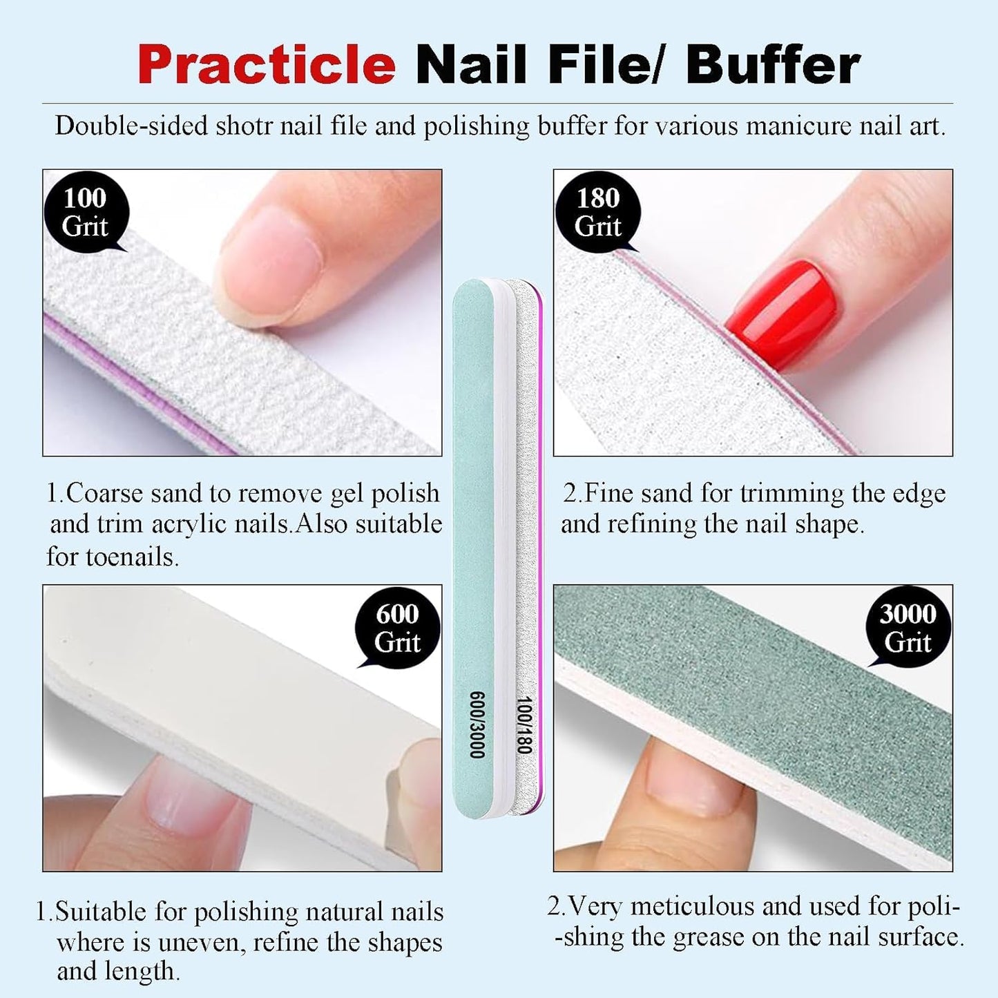 LOUINSTIC Gel Remover Kit – 3 Pcs (45ml) – Quick, Gentle Nail Care Solution for Home or Pro Use with Nail File