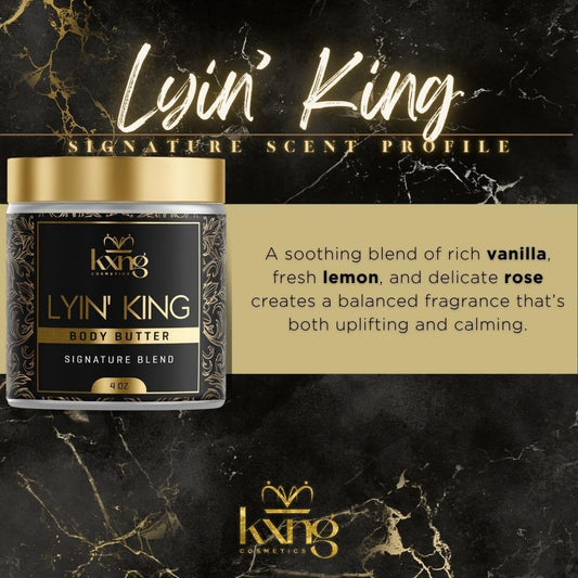 KXNG Cosmetics, Body Butter, Organic Skin Care for Men and Women, Body Moisturizer Lotions and Creams, Raw Shea Butter, Cocoa Butter, Mango, Coconut Oil, Hand, Foot, All Skin Types (Lyin’ King)