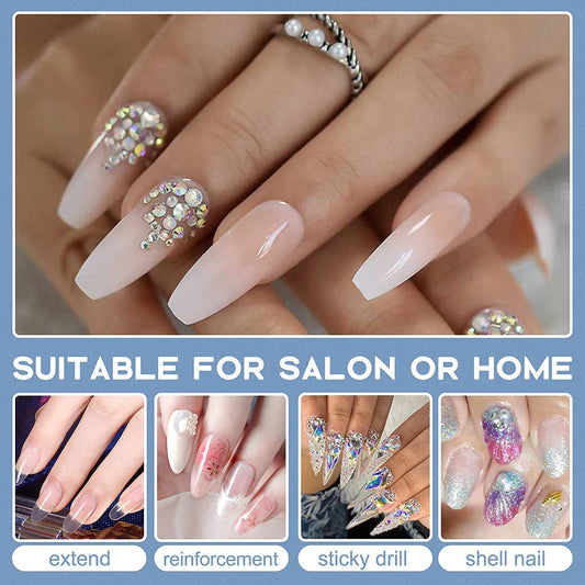 Morovan Nail Slip Solution Kit: 2.5 OZ Anti‑Stick Gel Liquid for PolyGel Nails with Dual‑Ended Brush & Nail Forms Ideal Easy Spread for Beginners