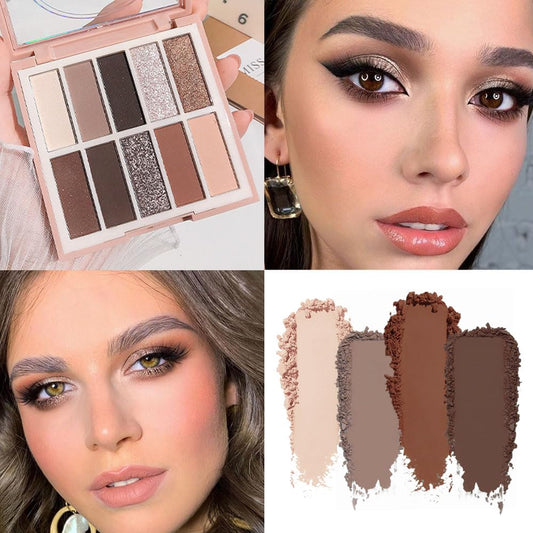Neutral Nude Eye Shadow Palette,Matte Brown Bronze Naked Cream Eyeshadow Palette,Make Up Pallets for Women Natural Eyeshadows for Eyes Long Lasting Naturing-Looking
