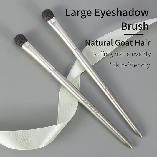 Natural Goat Hair Eye Shadow Brush by ENZO KEN, Large Smudge Eyeshadow Brush, Shader Eye Shadow Brush, Eye Shader Brush, Single Eyeshadow Brush, Eye Brushes, Eyeshadow Blending Brush. (Gold, E203L)