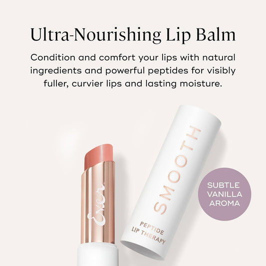 EVER SMOOTH Peptide Lip Therapy Collagen Balm with Coconut, Argan, Camellia Oils - Pretty Pink