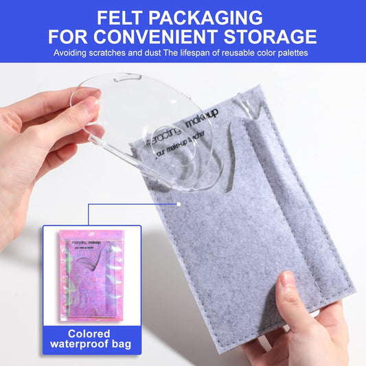 BS-MALL Makeup Mixing Palette Acrylic Mixing Tray with Spatula Artist Tool for Mixing Cosmetic/Nail Polish/Pigment Blending