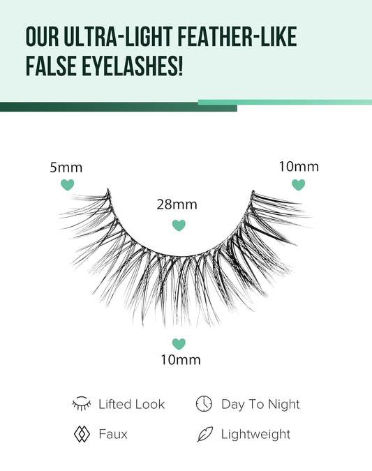 Cat Eye Lashes Wispy False Eyelashes Natural False Lashes Fox Eye Lashes Pack Demi Wispies Eyelashes Thick Mink Lashes Wispy Fake Lashes 7 Pairs