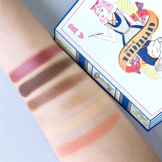 READY TO SHINE Shades of Wonderland Blush and Eyeshadow Palette - Highly Pigmented Shimmer Matte - Smooth With Moisturizing Jojoba Oil - Vegan and Cruelty Free - For All Skin Types