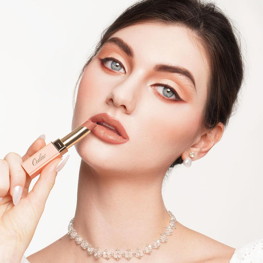 Oulac Brown Lipsticks for Women, Orange Matte Lip Stick, Full Coverage Lip Color, Satin Matte Finish, Cream Texture, Hydrating, Infused with Hyaluronic Acid, Vegan & Clean Beauty 4g SG05 Body Talk
