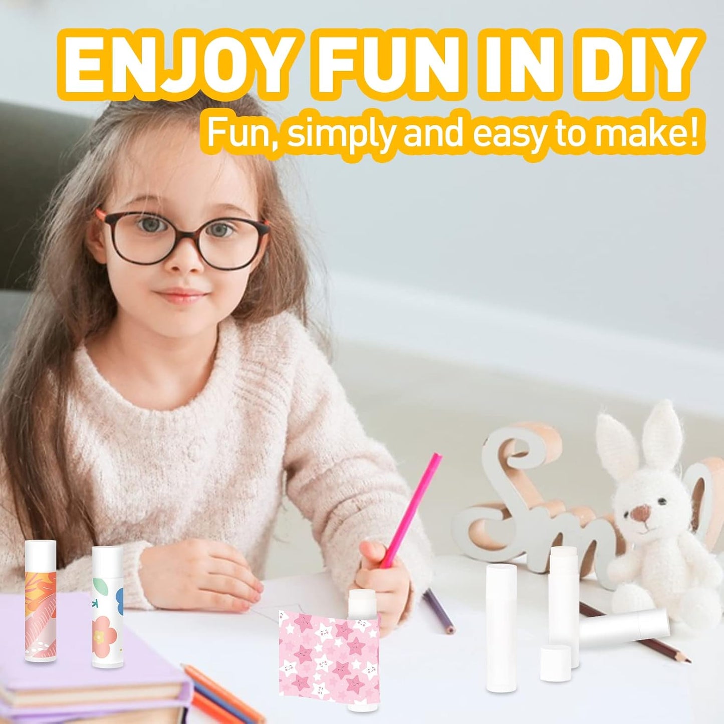 DMSKY 100-Pack Lip Balm Bulk 5 Flavors with Vitamin E and 100% Coconut Oil, Lip Care Product, Moisturizing Lip Balm for dry cracked lips