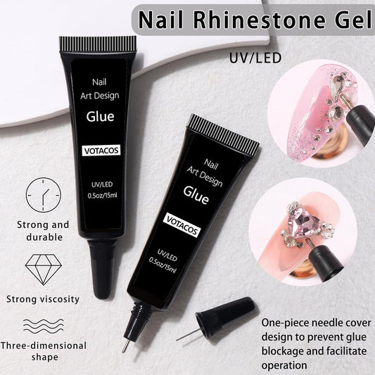 Flower Nail Art Charms with Rhinestones Glue Gel Cream Flatback Pearls Luxurious Nail Gems Supplies Accessories Gold Silver Nails Decoration Pearls for Women Nails Design