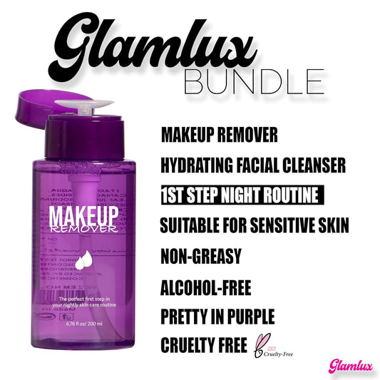 Beauty Bundle All In One Makeup Kit For Women, Teens, Girls, Full Size Makeup Essentials Makeup Remover, Make It Last Setting Spray, Brow Wax Lamination Pencil, Plumping Lipglosses