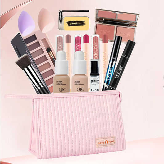 Makeup Kit - Makeup Set for Women - Full Kit Make Up Kits for Girls, Teens, Beginners, with Cosmetic Bag for Travel,Commute,Working