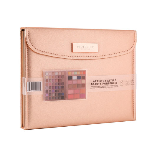 Profusion Cosmetics Artistry Attire 72pc Beauty Portfolio and complete Beauty Arsenal with Eyeshadows, Highlighters, and More in One, Versatile Beauty Essential with an All in One Makeup Kit